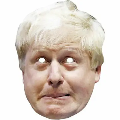 Boris Johnson Politician  Celebrity Card Face Mask - Ready To Wear - Fancy Dress • £1.65