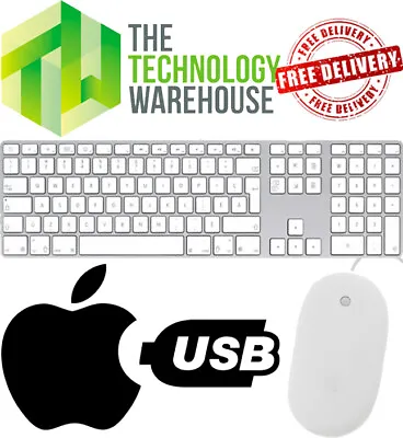 £44.85 • Buy Apple Keyboard And Mouse - UK Wired A1243 & A1152 - IMac Mac Pro & Mac Mini