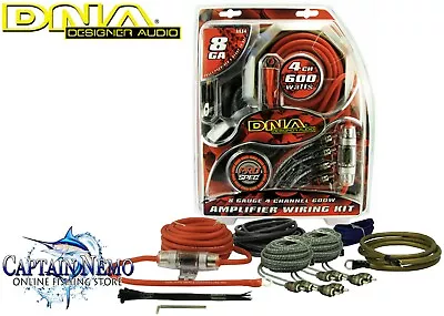 Dna Designer Audio 8 Gauge 4 Channel 600w Amplifier Wiring Installation Kit Ak84 • $59.95