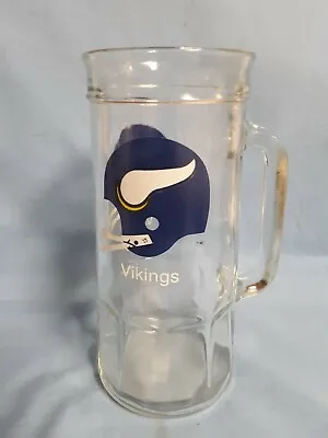 Vintage Minnesota Vikings 7  Glass Mug Beer Stein Football Helmet Logo NFL • $10.99