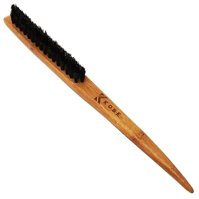 Teasing Back Combing Hair Brush Volume Styling Bamboo Natural Wood Boar Bristle • £6.99