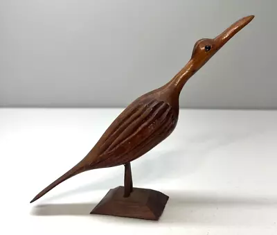 Vintage Mid Century Modern MCM Wood Bird Figure Hand Carved Detailed Wings • $6.95