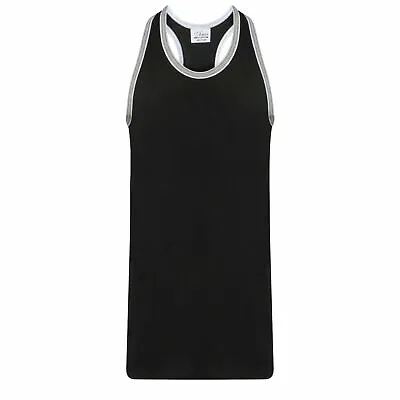 Men’s Sleeveless Muscle Vest Holiday Racer Back Gym Tank Top Summer Workout 5XL • £6.99