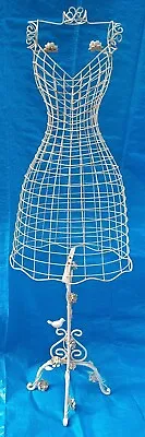 Vintage 58  Metal Wire Mannequin Frame Dress Form Display Rack • $450