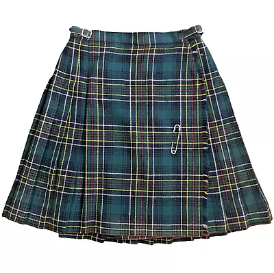 Laird-Portch Kilt Skirt 28  Waist Stewart Tartan Wool Wrap VTG Made In Scotland • $44.99