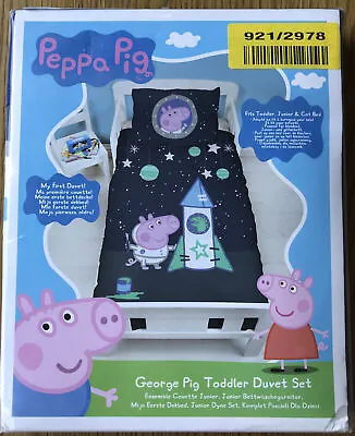 £16 • Buy Peppa Pig George Boom Junior Duvet Cover Set Toddler Bedding