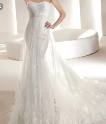 La Sposa Swarovski Crystals Sweetheart Wedding Dress Size 2-4 • $1200