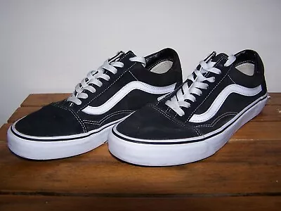 Vans Black Old Skool Trainers  Size 9  Uk • £19.99