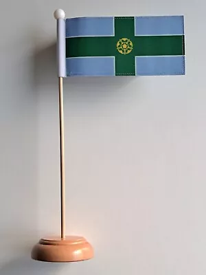 £12 • Buy Derbyshire County Wooden Table Flag - LAST ONE