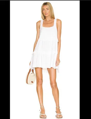 Show Me Your Mumu Napa Mini Dress White Linen Size Small $148 • $20