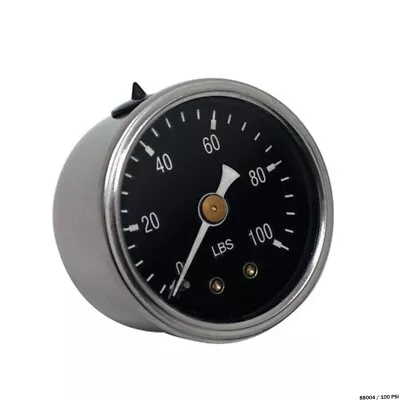 Oil Pressure Gauge Harley Honda Custom Chopper 1-3/8  Dia. 0-100 Psi Oil-Filled • $19.99