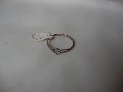 VINTAGE 1970-80s WIRE LOVE KNOT STERLING SILVER STAMPED 925 RING SZ 7 • $4.99