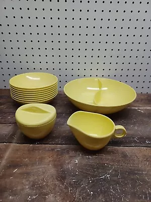 VINTAGE WINDSOR MELMAC Dishes Divided Dish Cereal Bowls &  Creamer And Sugar... • $49.99