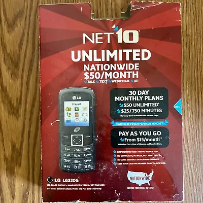 LG 320G Net10 Prepaid Phone Web Email New • $24.95