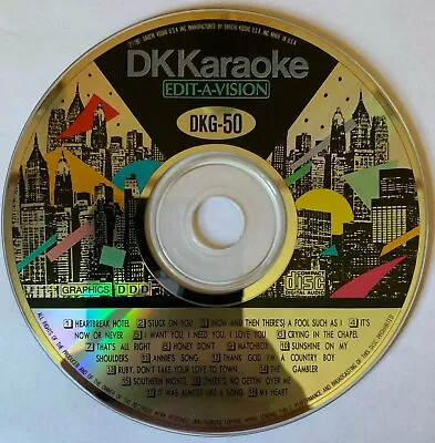 Dk Karaoke Edit-a-vision Disc Dkg-50 - Elvis - The Absolute Best Karaoke - Rare • $11.49