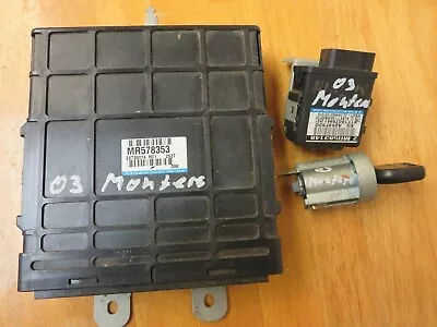 2003 Mitsubishi Montero Engine Computer MR578353 ECUE6T36074 Immobilizer Key • $174