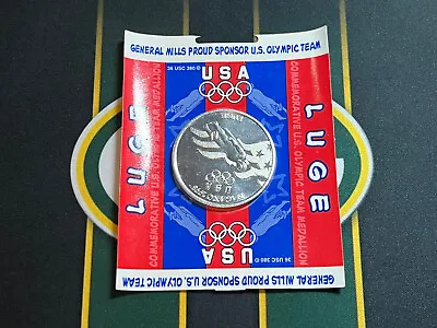 USA Commemorative Luge Olympic Medallion Coin Nagano 1998 - New - General Mills • $6.99