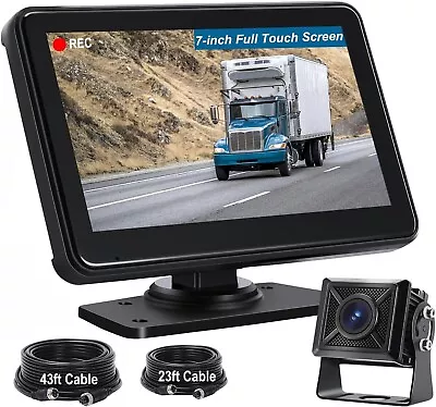 7-inch Full Touch Screen Wired Backup Camera System For RV Truck Trailer Trac... • $60