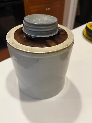 Antique Macomb Pottery Co. Canning Jar 5.5 H X 6 W(BALL CAP) • $40