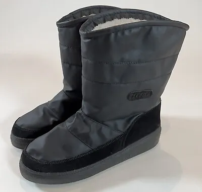 Tecnica Original Unisex Snow Boots Black Rare Vintage Mens 11.5/12 Women’s 13/14 • $74.99