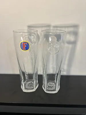 2 X Fosters Lager Pint Glasses  Official Brand New Toughened /Nucleated • £3.99