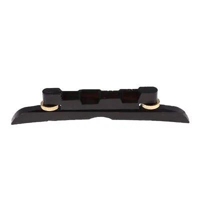 1PCS Adjustable Ebony Mandolin Bridge With Compensated Saddle Golden Adjustment • $10.01