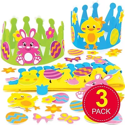 Easter Crown Kits Easter Bonnet Kit For Kids DIY With Easter Eggs Bunny • £11.05