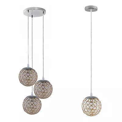 £20.49 • Buy Modern Hanging Chandelier Crystal Industrial Style Cluster Ceiling Pendant Light