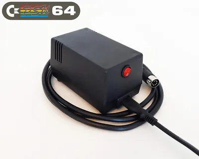 C64 PSU - Commodore 64 Power Supply - Black LED Power Switch (US Plug) • $48.49