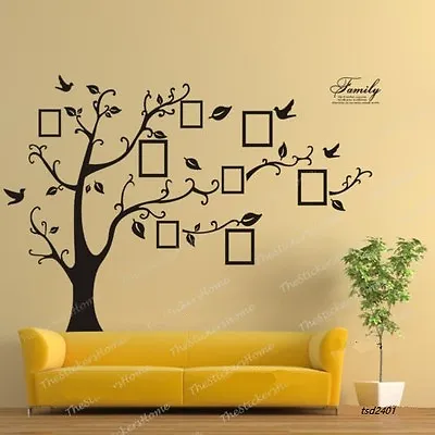 Large Family Photo Frame Tree Wall Stickers Art Wall Decal Living Room Decor • £12.98