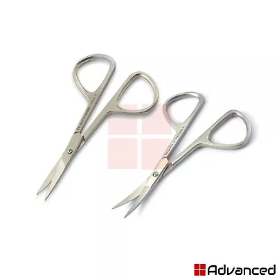 Set Of 2 Cuticle Small Beauty Scissors Manicure Toenail Scissors Trimmer Shears  • $9.83