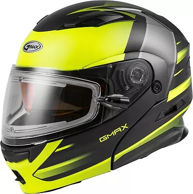 GMAX MD-01S Descendant Modular Snow Helmet W/Electric Shield Black/Hi-Vis • $94.71