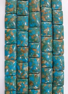 Iolite Turquoise Rectangle 25X18X7MM Flat PlainAPPR.16 Beads1STRAND 2Strands1LOT • £14