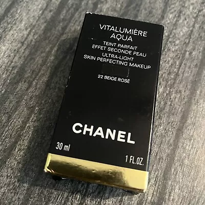 Chanel VitalumiÈre Aqua Ultra-light Sunscreen Makeup Spf 15 #22 Beige Rose Nib • $45