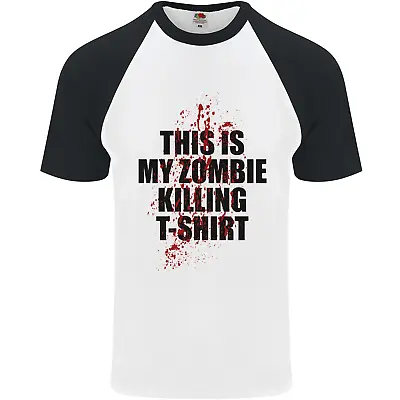 This Is My Zombie Killing Halloween Horror Mens S/S Baseball T-Shirt • £9.99