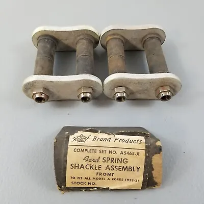 New NOS Pair 1928 1929 1930 1931 Ford Model A Front Spring Shackle A5465-X • $33.69