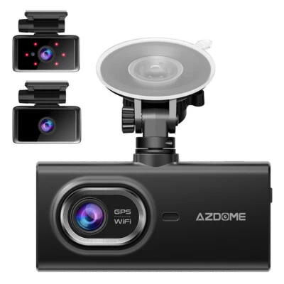 $129.99 • Buy AZDOME HD 1080P Car DVR 3 Lens Dash Cam Front And Rear Video Recorder Camera