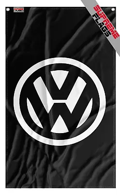 Volkswagen Flag (3x5 Ft)  German Wolfsburg VW Car Garage Black • $19.99