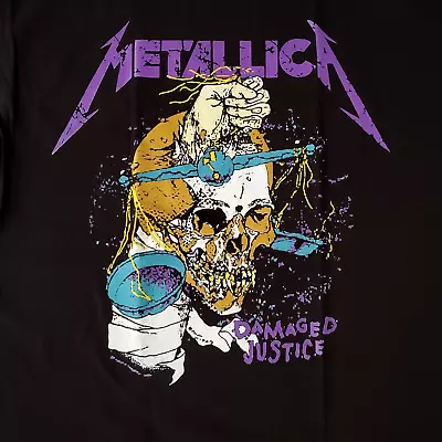 FREE SAME DAY SHIPPING Brand New Classic METALLICA DAMAGED JUSTICE Shirt MEDIUM • $17.99