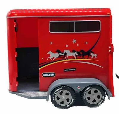 RETIRED Breyer Horse Red Carriage Trailer 2-Horse W/ Ramp Door 2002 • $38.10