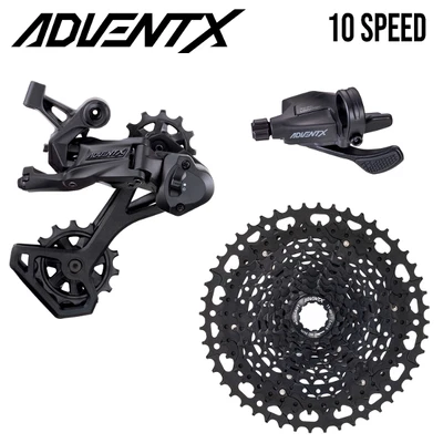 Microshift Groupset MTB - ADVENT X Alloy - 1x10 Speed 11-48T Steel Alloy Cassett • $359.95