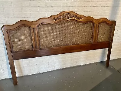 Mid Century Dixie French Provincial Cane KING Bed Headboard • $1450