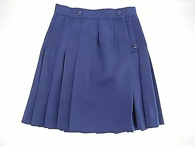Girls R/K Navy Blue Kilt Uniform Knife Pleat Skirt Reg. & Half Sizes 6X - 18 1/2 • $14