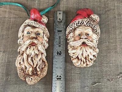 Vintage Santa Head Face Necklace/Christmas Ornament 2.25 -3  Tall • $11.99