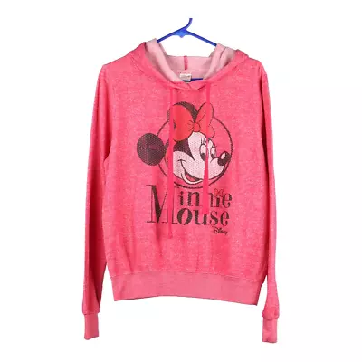 Minnie Mouse Disney Hoodie - Large Pink Cotton Blend • £9.70