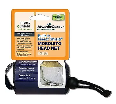 Atwater Carey Outdoor Essentials Built In Insect Shield Mosquito Head Net 27401 • $12