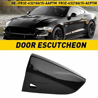 Fits Ford Mustang 2015-21Shadow Black G1 Driver Door Handle Key Cap Cover Bezel • $15.99