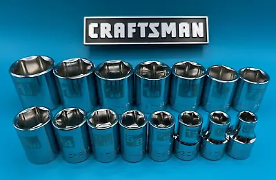 NEW CRAFTSMAN 15pc 1/2   SAE 6 Pt Socket Set ! (3/8 -1-1/4 )(FAST SHIPPING)!! • $59.99