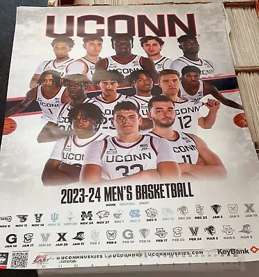 2023-24 Uconn Mens Basketball Poster & Schedule • $10