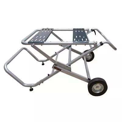 POWERTEC Rolling Foldable Table Saw Stand Heavy-Duty Tubular Steel Frame Chrome • $150.77